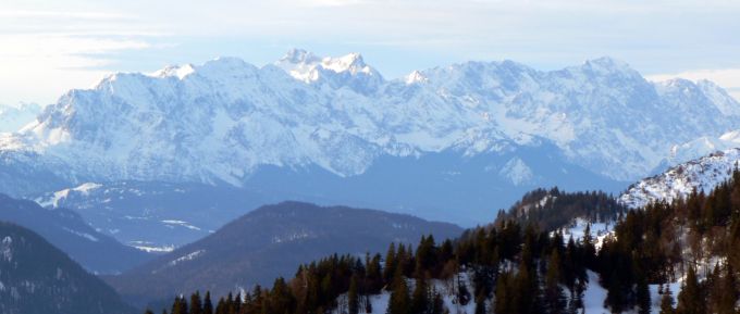 Skispringen in Bayern - Alpen Blick