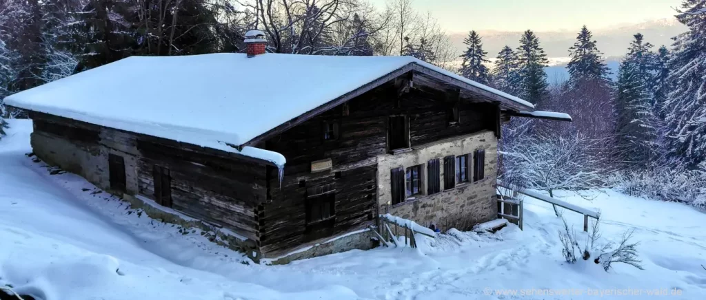 Winterurlaub in der Ferienhütte in Bayern