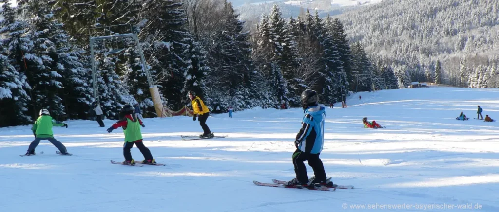 Kinder Skikurse im Bayerischen Wald